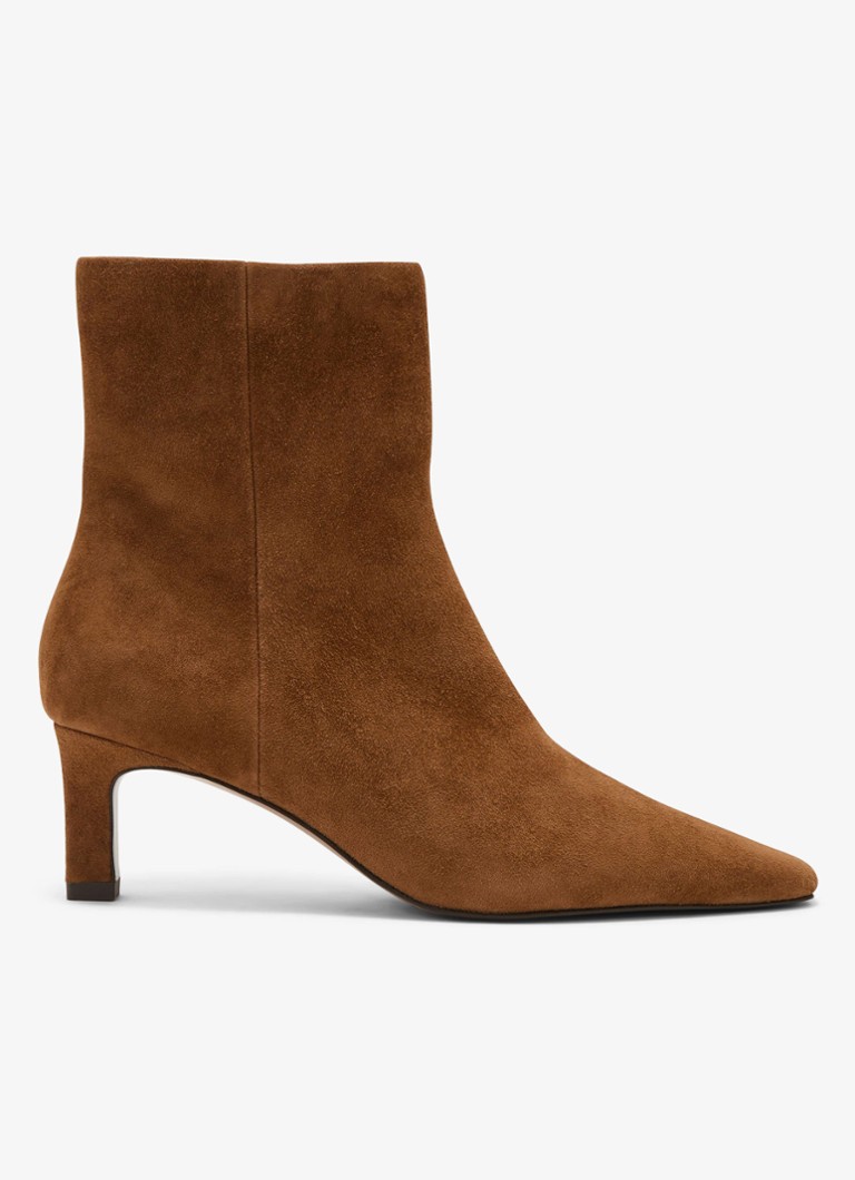 Reiss Dames Faith enkellaars van suède in de kleur Bruin