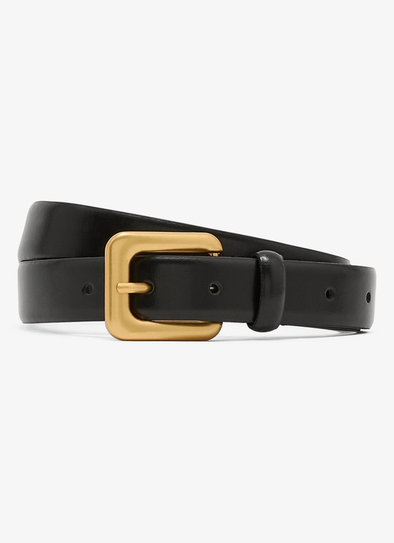 Reiss Dames Beatrice riem van leer in de kleur Black / Zwart