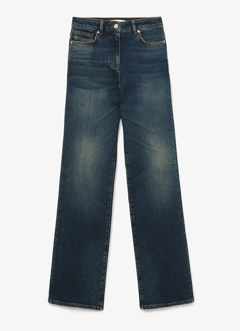 Reiss Dames Andi high waist bootcut jeans in de kleur Donkerblauw