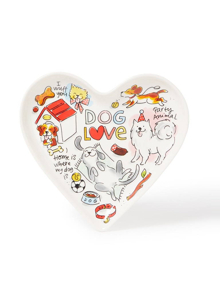 Blond Amsterdam Dog Love serveerschaal 22 cm Multicolor - Deal