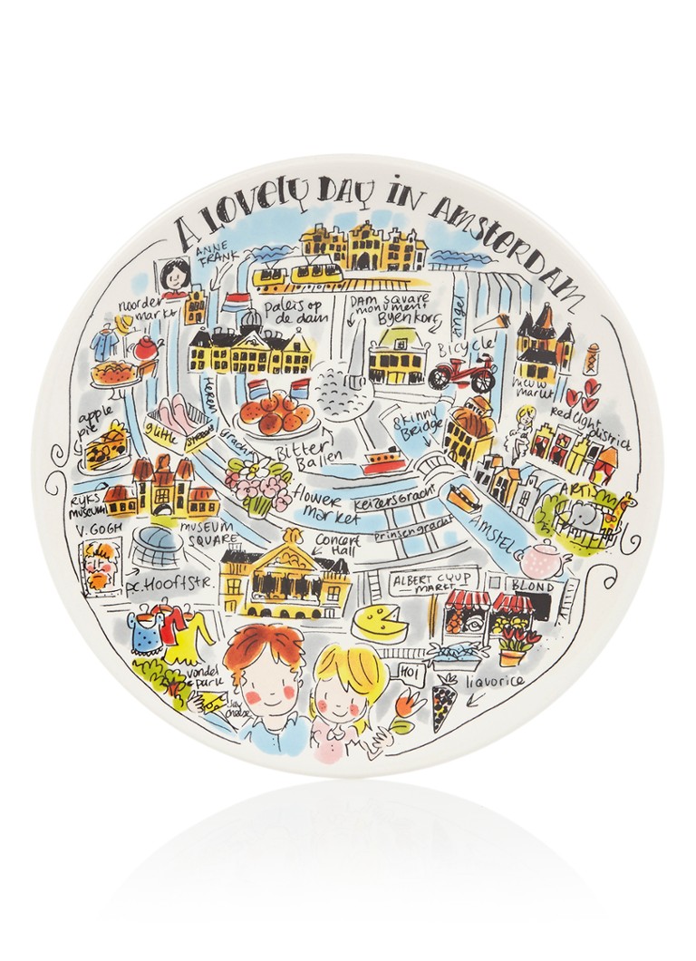 Blond Amsterdam City Amsterdam ontbijtbord 22 cm Multicolor - Deal