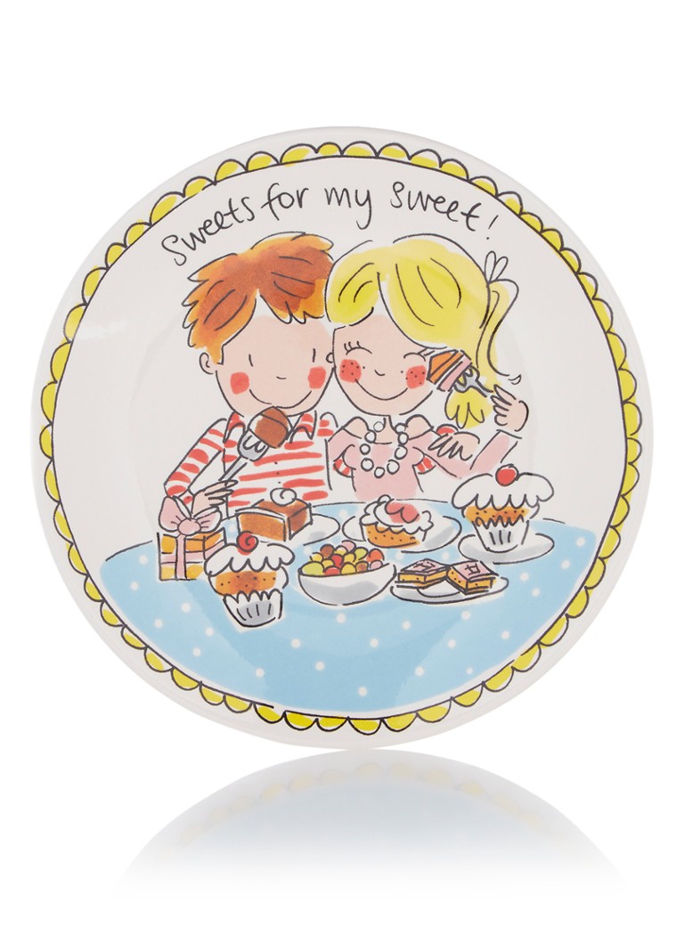 Blond Amsterdam Specials Love gebaksbordje 18 cm Wit - Deal