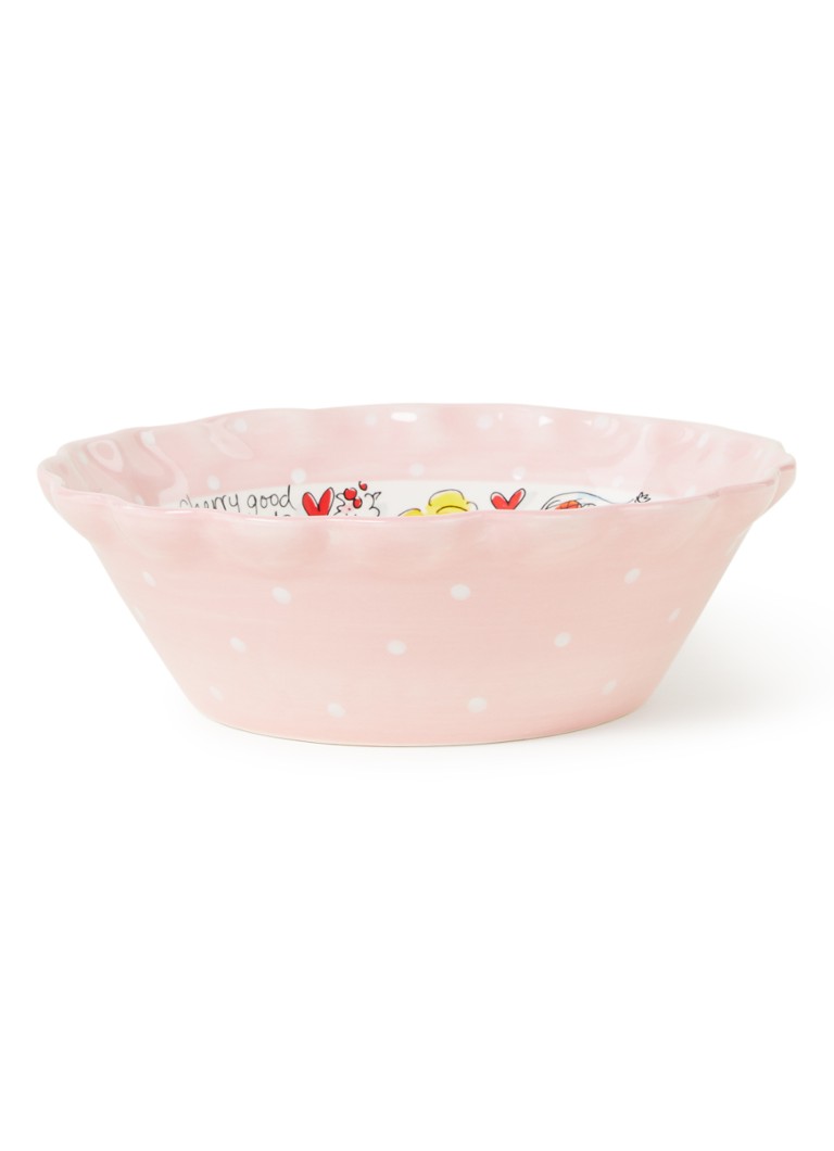 Blond Amsterdam Even bijkletsen fruitschaal 23,5 cm Lichtroze - Deal