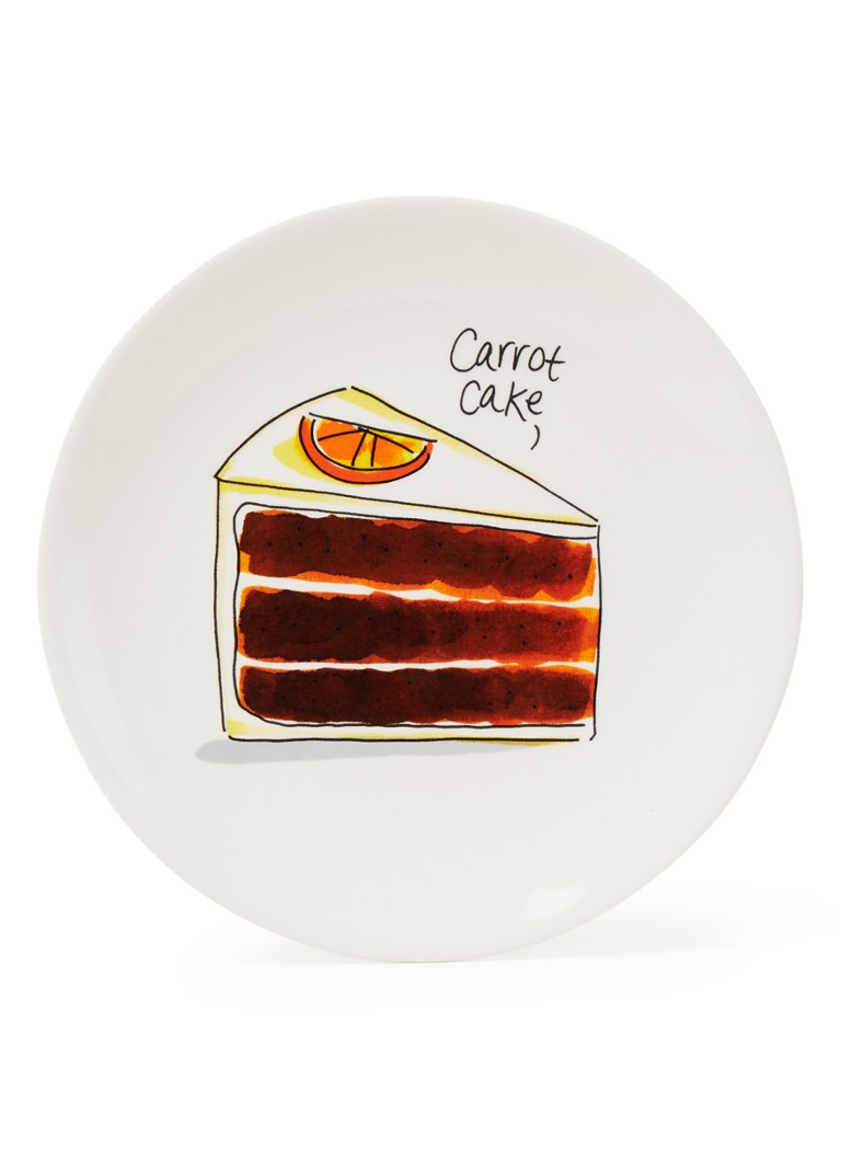 Blond Amsterdam Carrot Cake gebaksbordje 18 cm Wit - Deal