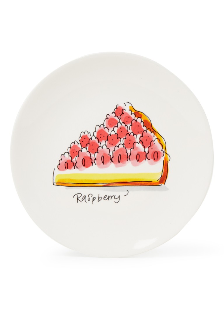 Blond Amsterdam Raspberry Pie gebaksbordje 18 cm Wit - Deal