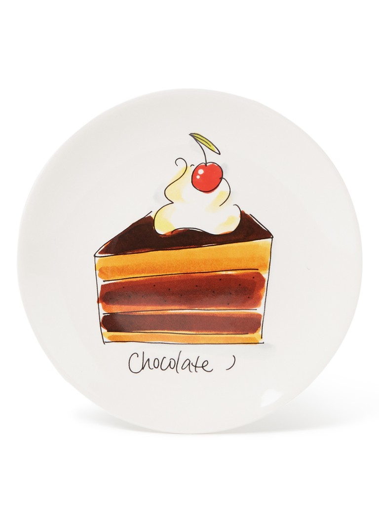 Blond Amsterdam Chocolate gebaksbordje 18 cm Gebroken wit - Deal