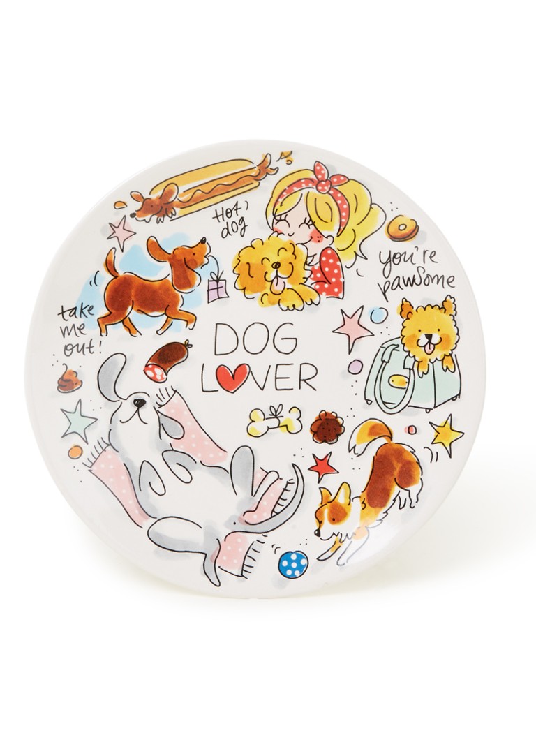 Blond Amsterdam Dog Lover ontbijtbord 22 cm Multicolor - Deal
