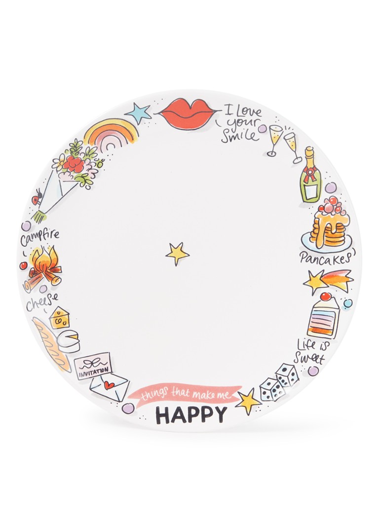 Blond Amsterdam Happy dinerbord 26 cm Multicolor - Deal