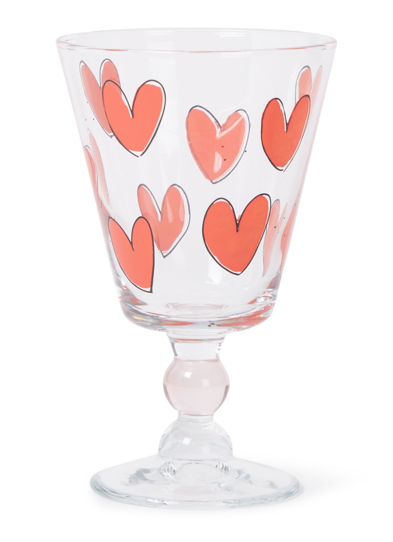 Blond Amsterdam Rode Hartjes wijnglas 17 cl Rood - Deal