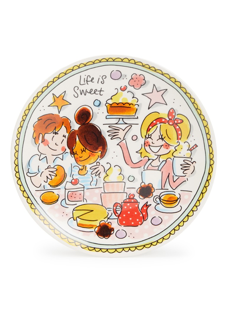 Blond Amsterdam Life is Sweet gebaksbordje 18 cm Gebroken wit - Deal