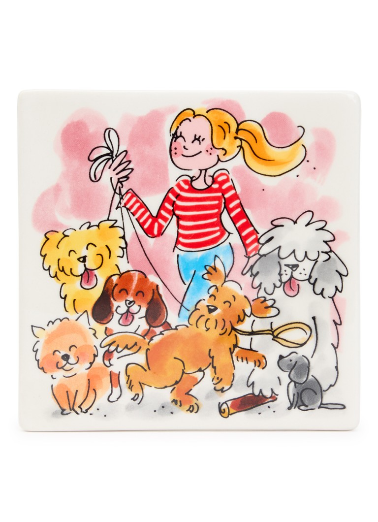 Blond Amsterdam Hond wandtegel 13 cm Gebroken wit - Deal