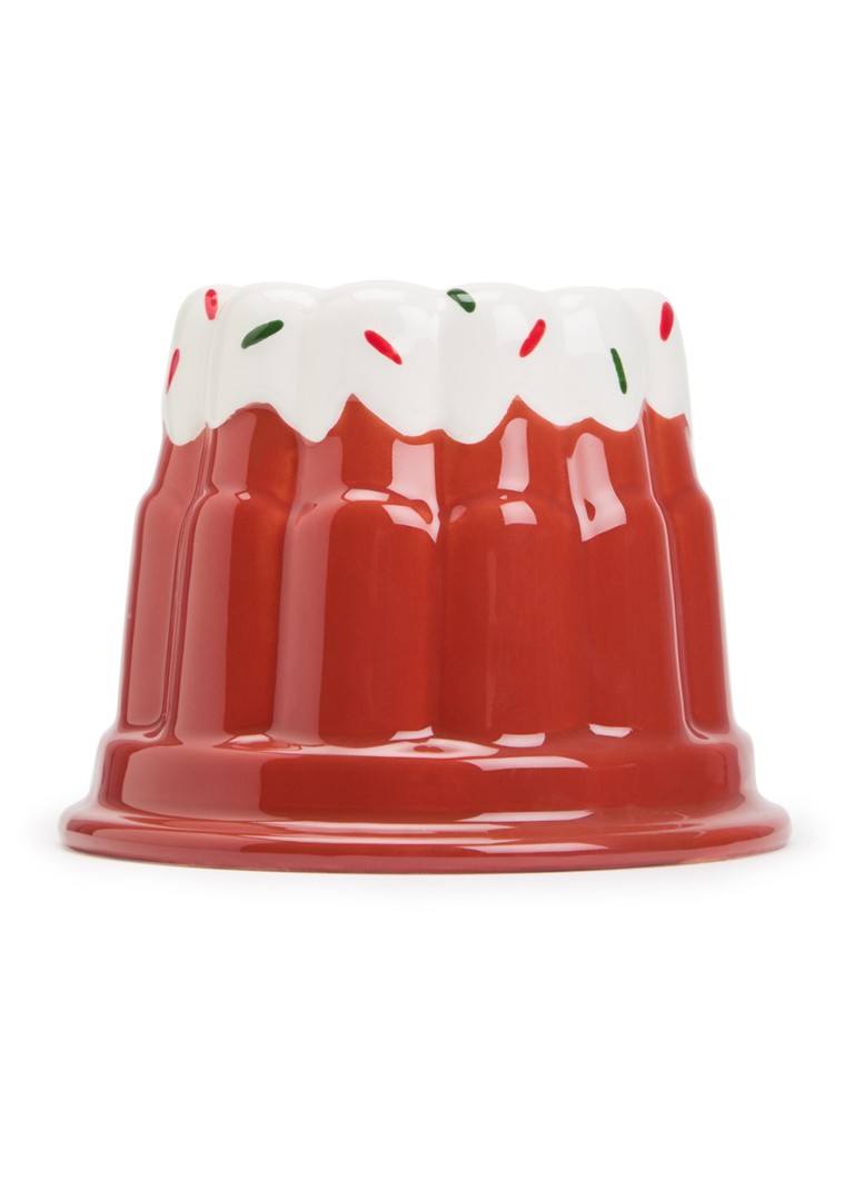 Blond Amsterdam Pudding kandelaar 9 cm Rood - Deal