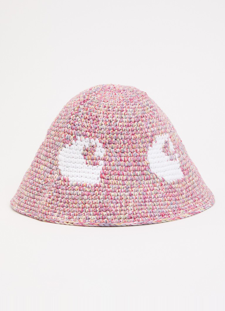 Carhartt WIP Dames Bucket hoed met logo en gemêleerd dessin in de kleur Multicolor, maat: S/M