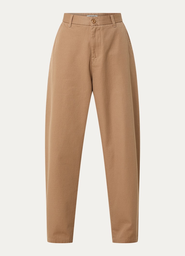 Carhartt WIP Dames Brady high waist loose fit broek met steekzakken in de kleur Camel, maat: M