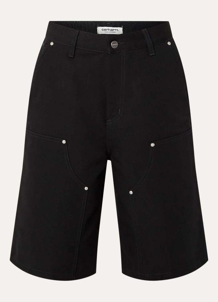 Carhartt WIP Dames High waist straight fit korte broek met steekzakken in de kleur Zwart, maat: L