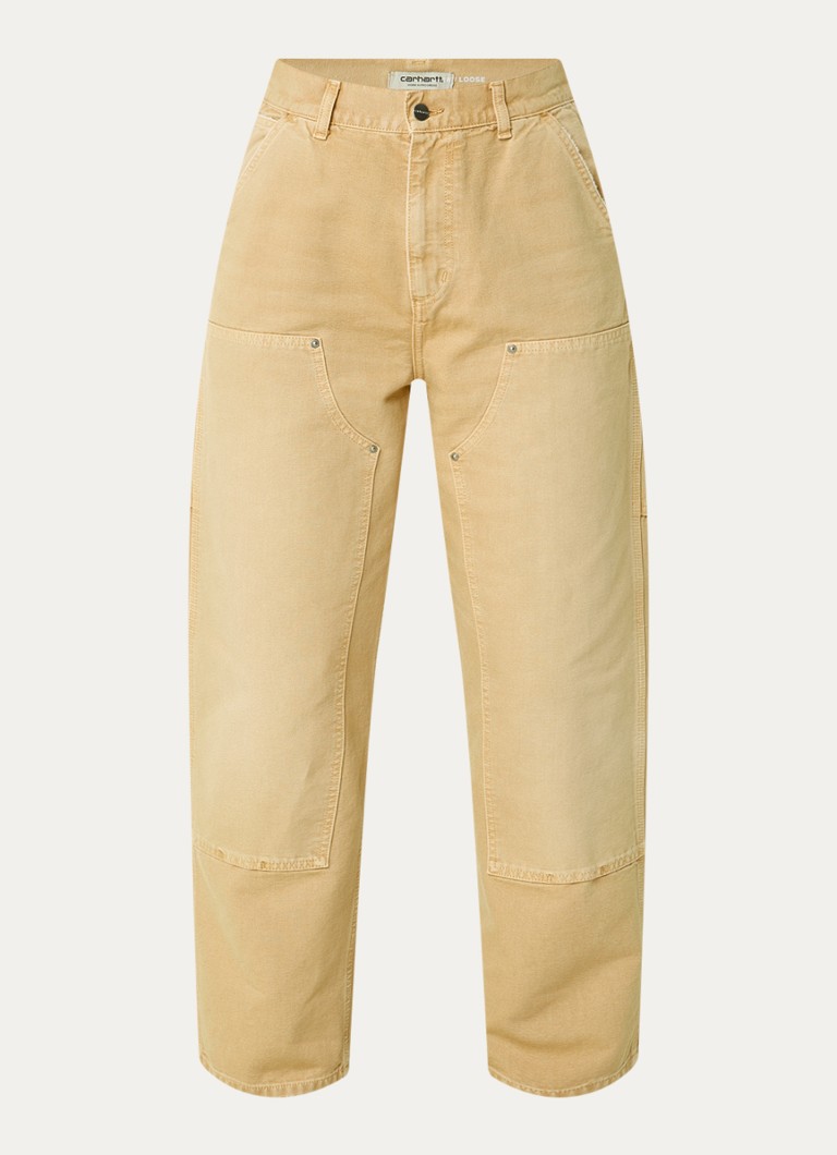 Carhartt WIP Dames Brandon straight leg jeans met gekleurde wassing in de kleur Mosterd, maat: M