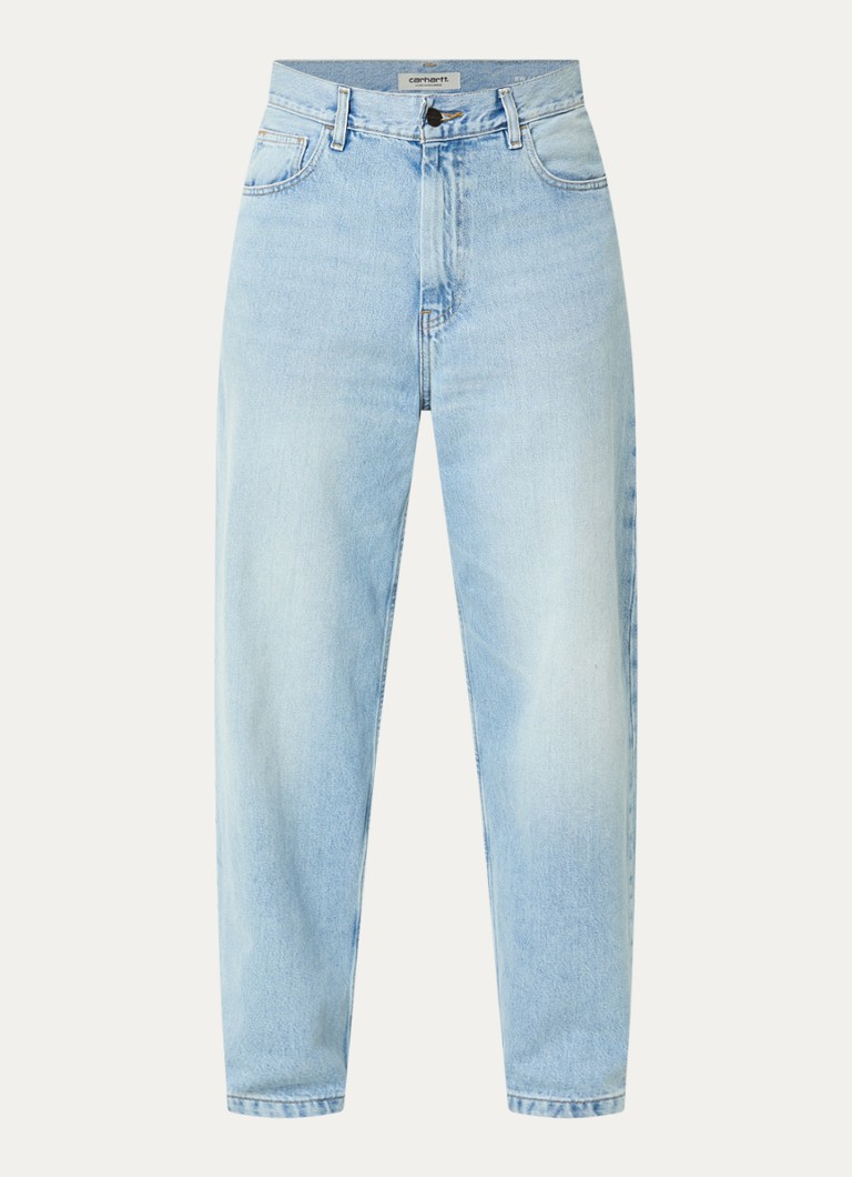 Carhartt WIP Dames Brandon high waist straight leg jeans met lichte wassing in de kleur Indigo, maat: XS