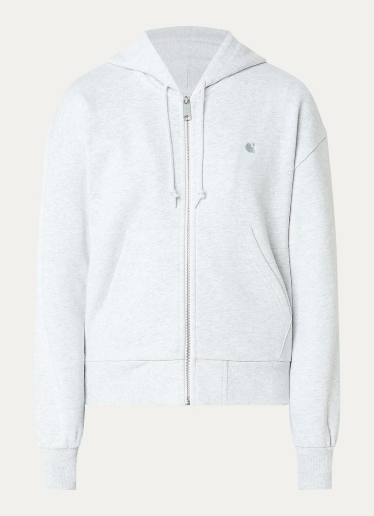 Carhartt WIP Dames Sweatvest met logoborduring in de kleur Grijsmele, maat: L