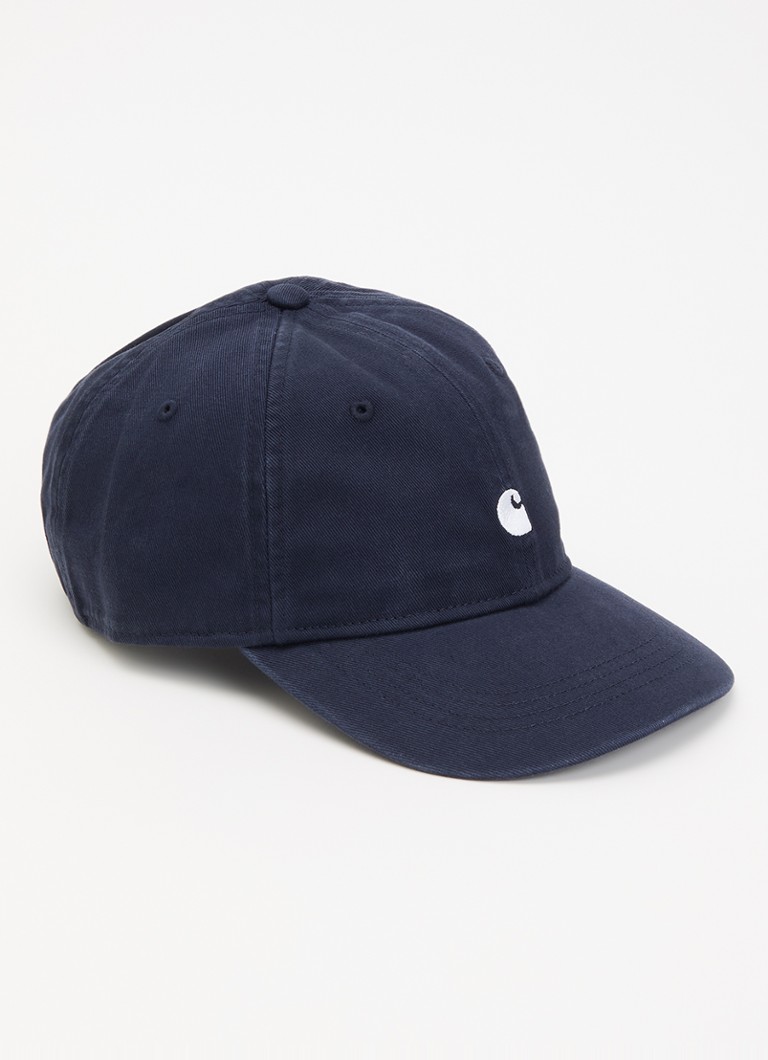 Carhartt WIP Dames Madison pet met logoborduring in de kleur Donkerblauw, maat: ONE SIZE