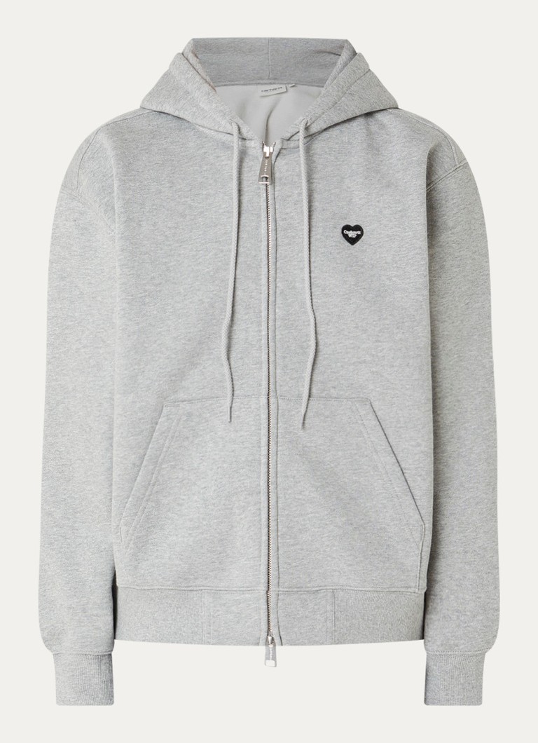Carhartt WIP Dames Small Heart sweatvest met logo in de kleur Grijs, maat: L