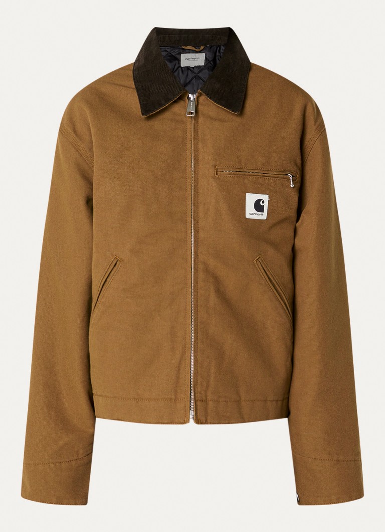 Carhartt WIP Dames Jack met logo en steekzakken in de kleur Cognac, maat: L