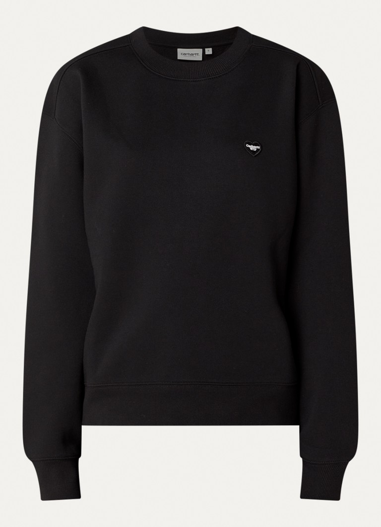 Carhartt WIP Dames Sweater met logo in de kleur Zwart, maat: L