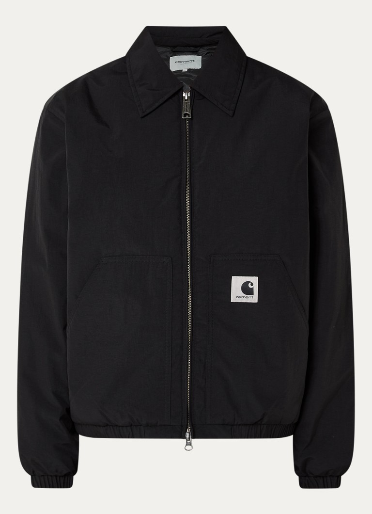 Carhartt WIP Heren Stanwood gewatteerde jack met steekzakken in de kleur Zwart, maat: XS