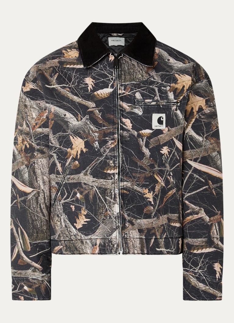 Carhartt WIP Dames Jack met details van corduroy en steekzakken in de kleur Antraciet, maat: L