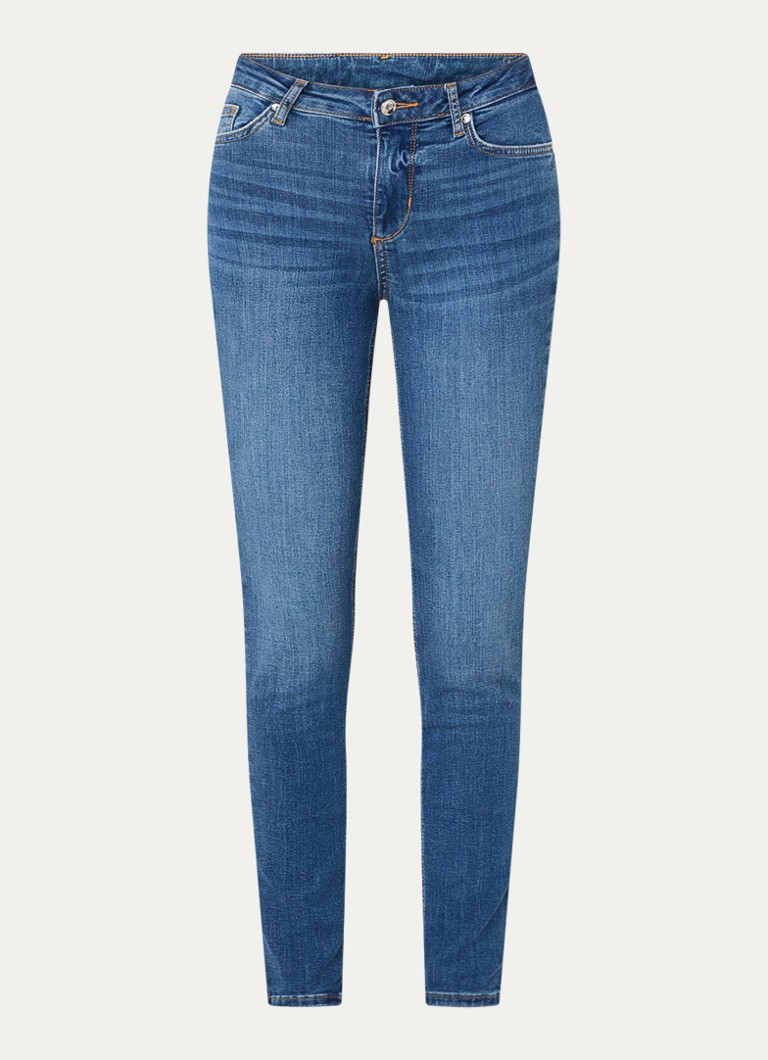 Liu Jo Dames High waist skinny jeans met medium wassing in de kleur Indigo