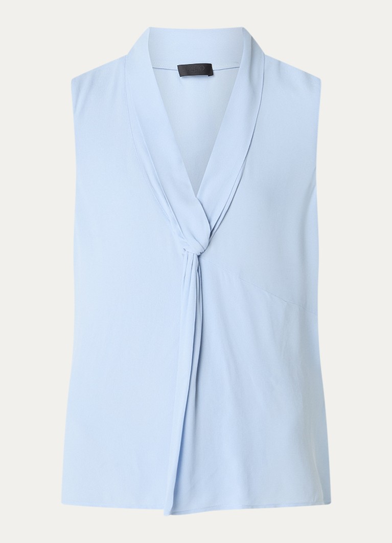 Liu Jo Dames Mouwloze top met knoopdetail in de kleur Lichtblauw