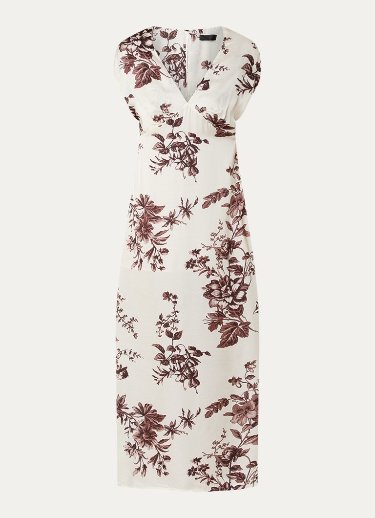 Liu Jo Dames Maxi jurk met bloemenprint in de kleur Creme