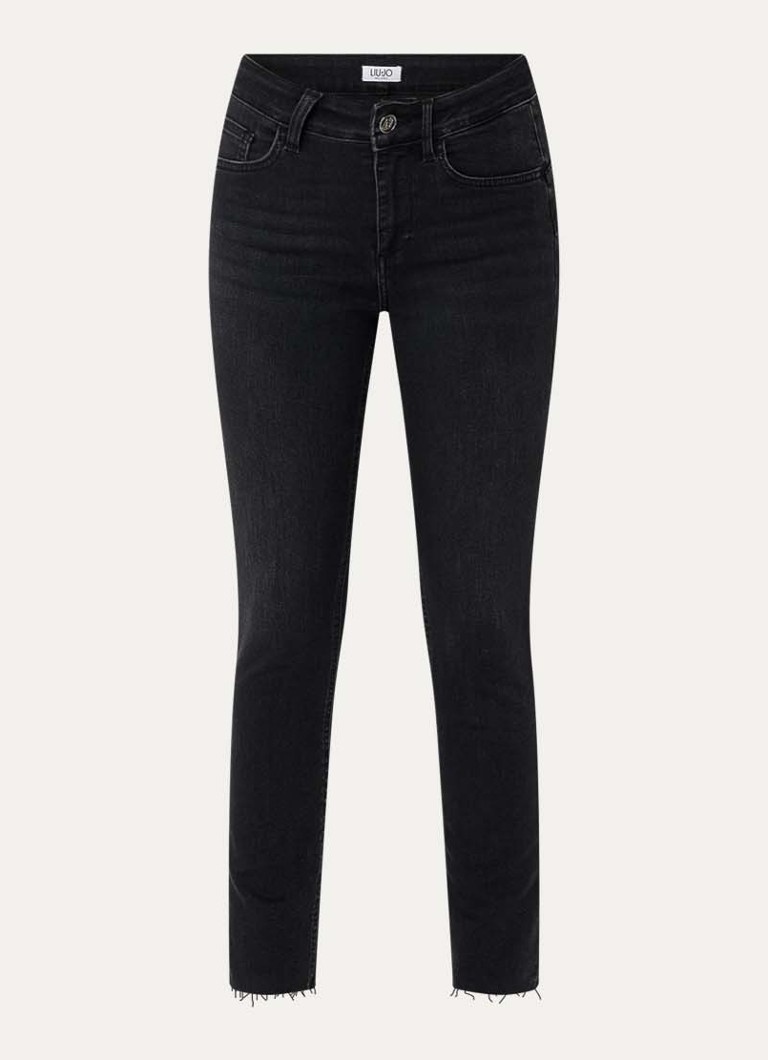 Liu Jo Dames High waist skinny jeans met gekleurde wassing in de kleur Zwart
