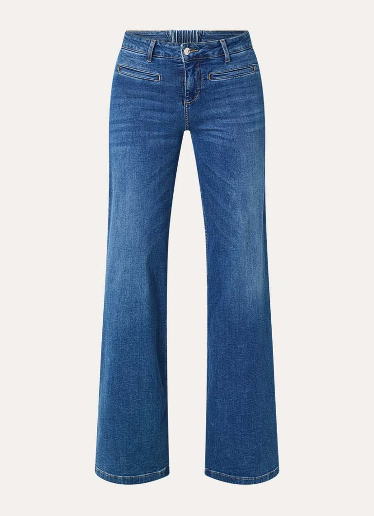 Liu Jo Dames High waist flared jeans met medium wassing in de kleur Indigo