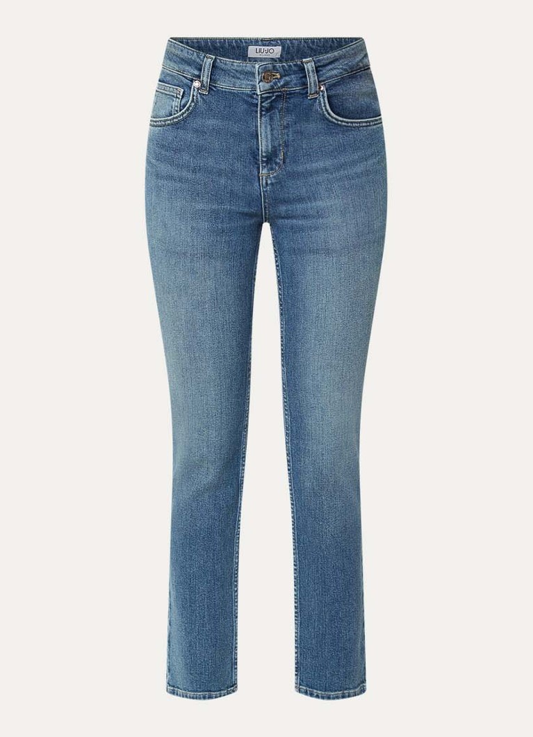 Liu Jo Dames High waist slim fit jeans met medium wassing in de kleur Indigo