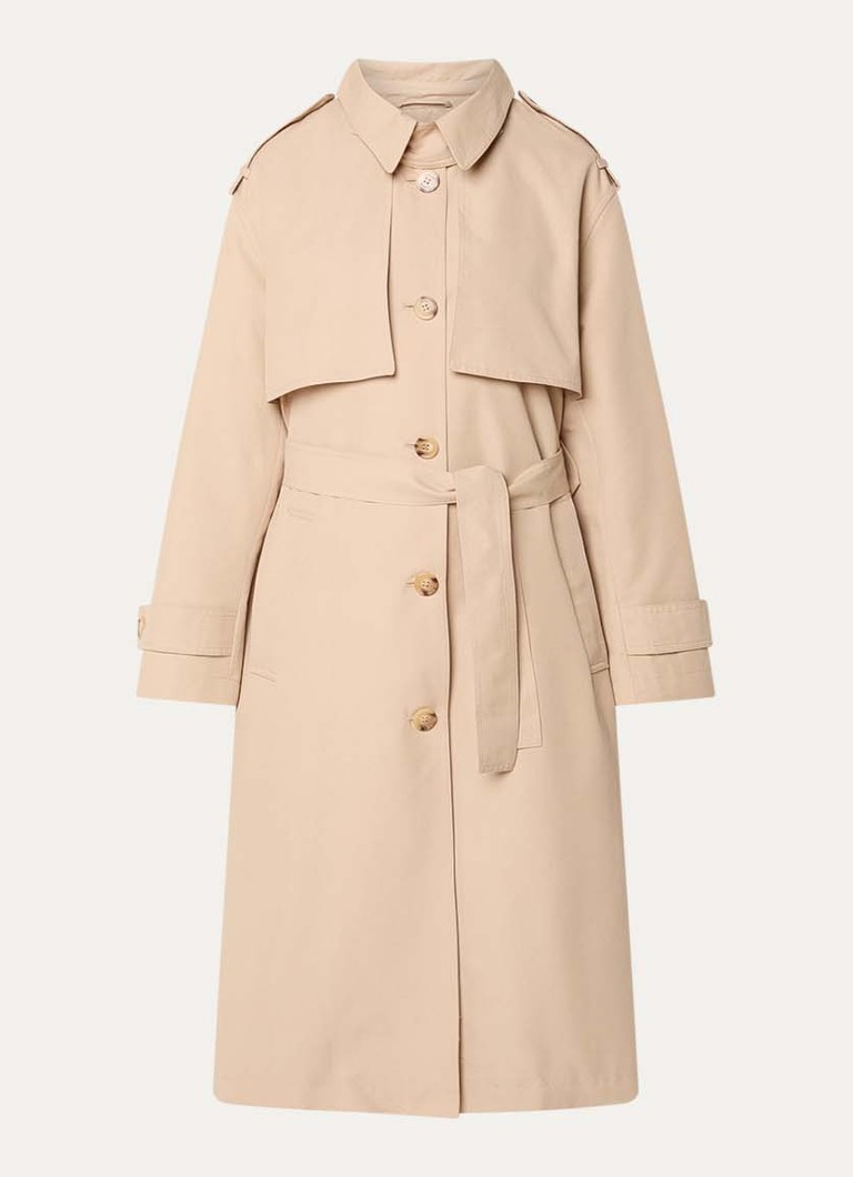 Liu Jo Dames Trenchcoat met strikceintuur en steekzakken in de kleur Beige