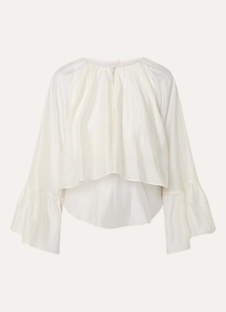 Liu Jo Dames Tuniek met trompetmouw in de kleur Creme