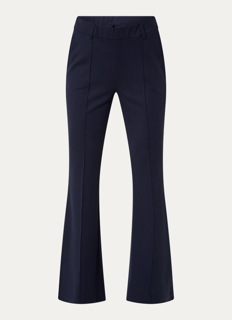 Liu Jo Dames High waist flared fit pantalon in de kleur Donkerblauw