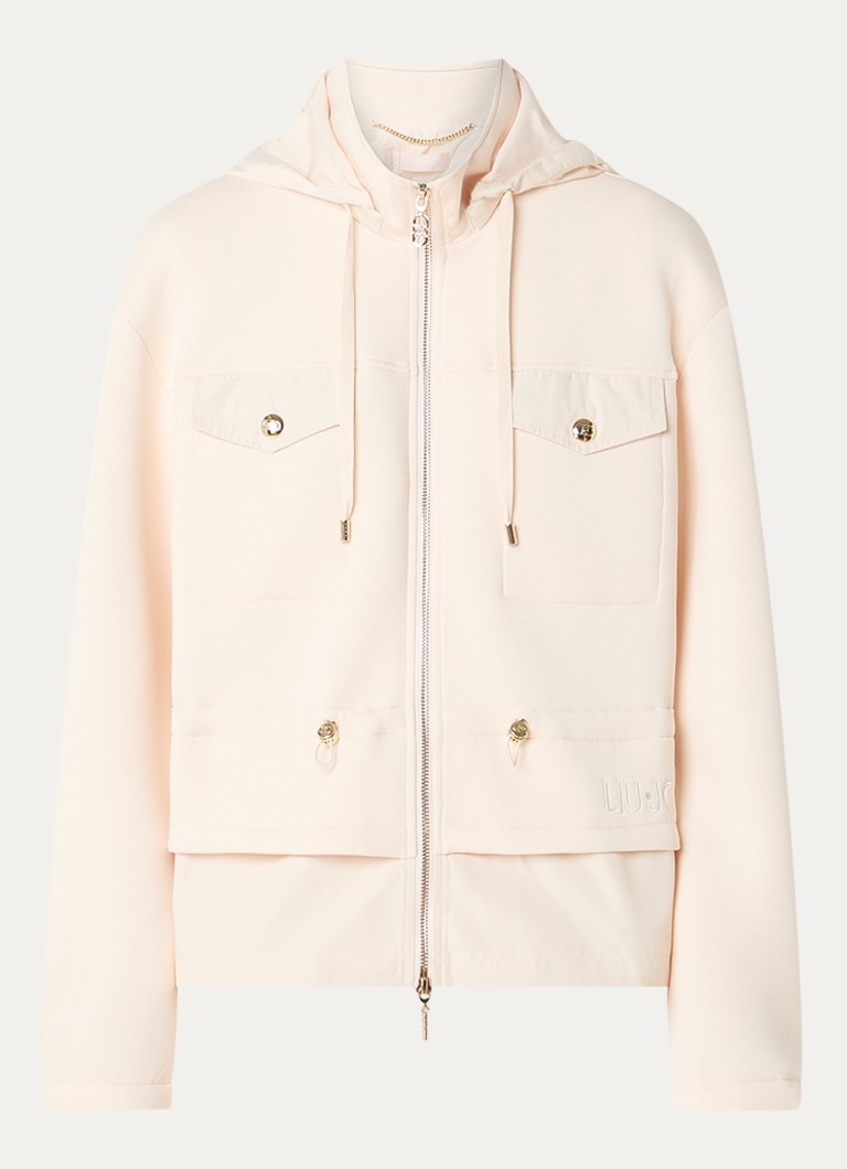 Liu Jo Dames Jack met capuchon en klepzakken in de kleur Creme