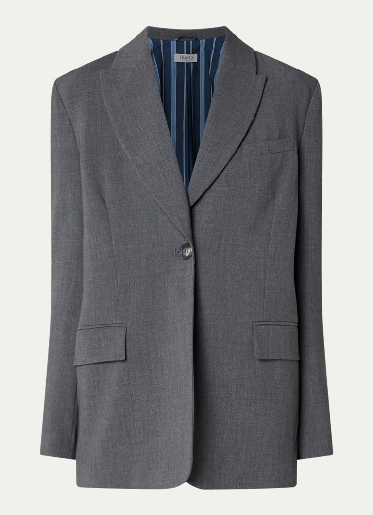 Liu Jo Dames Blazer met klepzakken in de kleur Donkergrijs
