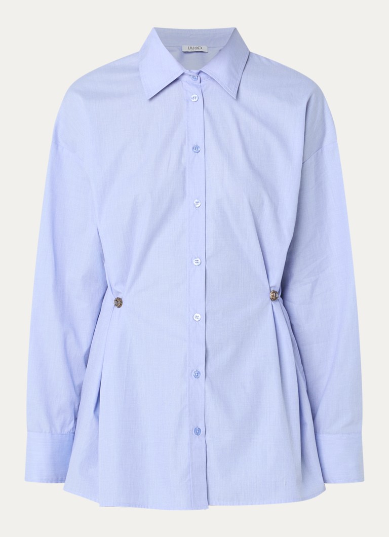 Liu Jo Dames Blouse met kraag in de kleur Blauwgrijs