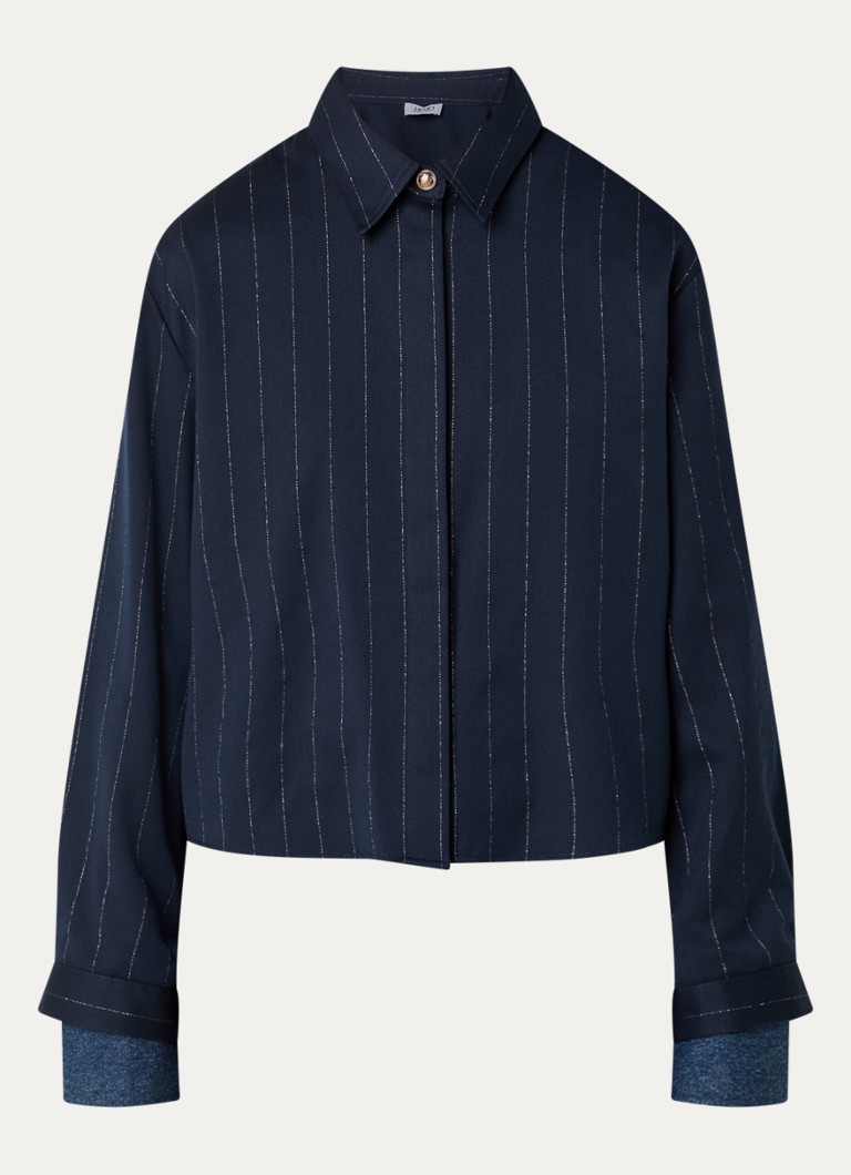 Liu Jo Dames Blouse met streepprint in de kleur Donkerblauw