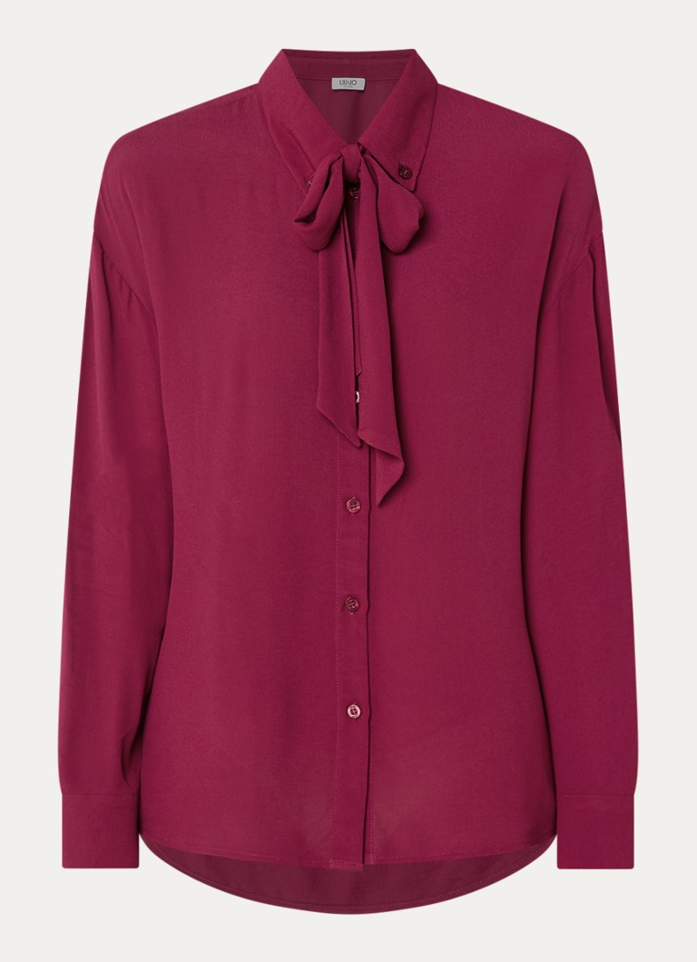 Liu Jo Dames Blouse met sjaalkraag in de kleur Rood