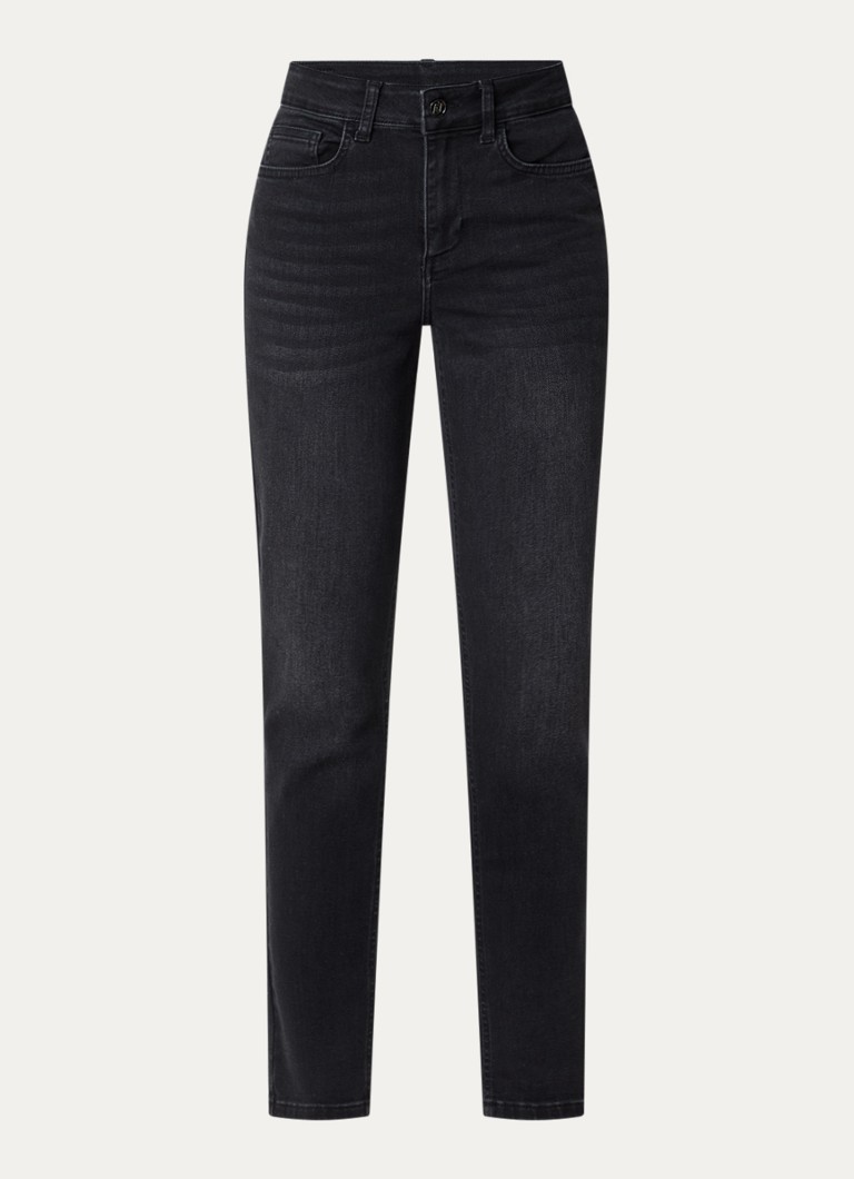 Liu Jo Dames High waist skinny jeans met gekleurde wassing in de kleur Zwart
