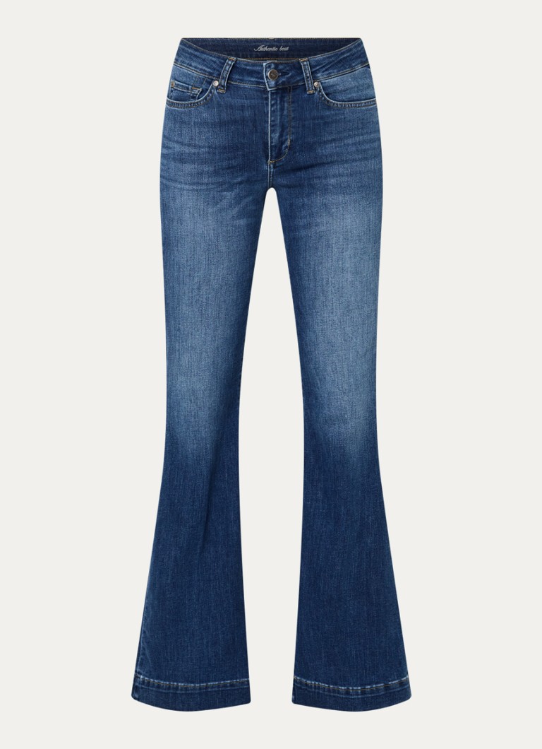 Liu Jo Dames High waist flared jeans met steekzakken in de kleur Indigo