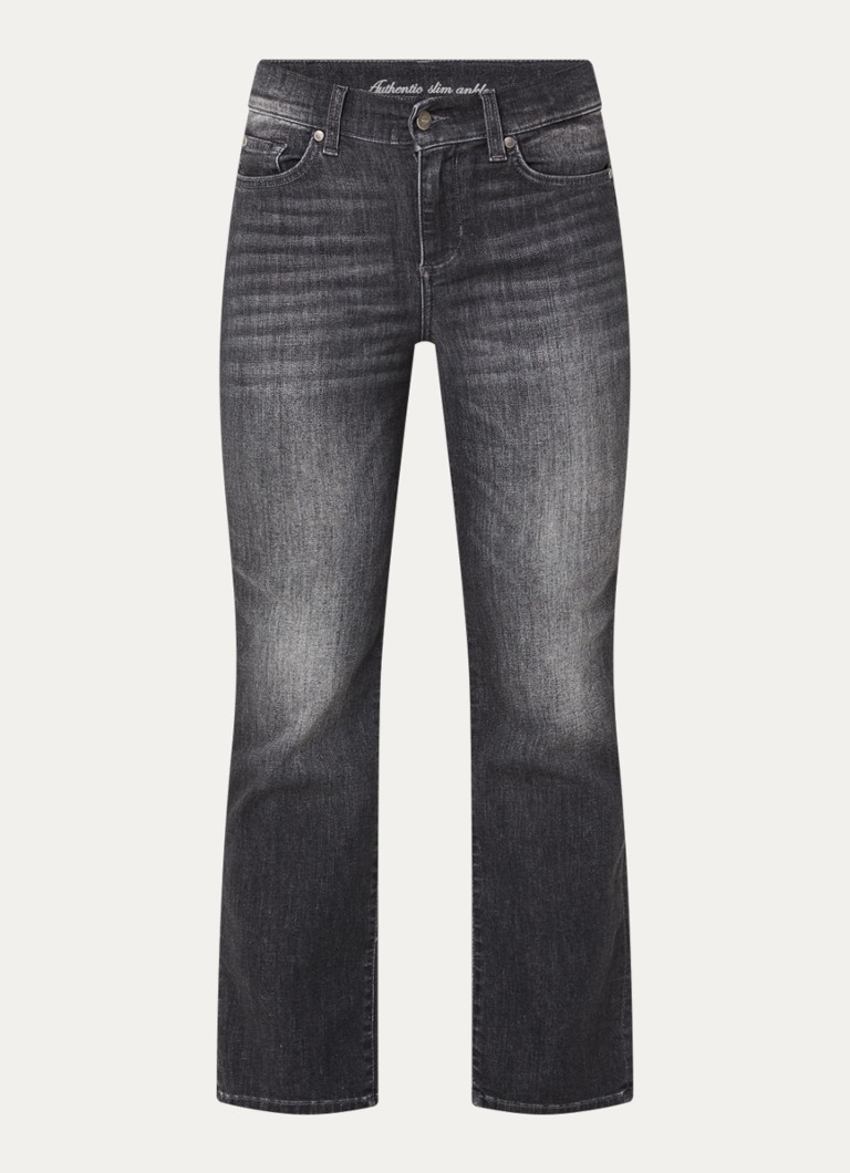 Liu Jo Dames Mid waist slim fit jeans met gekleurde wassing in de kleur Donkergrijs