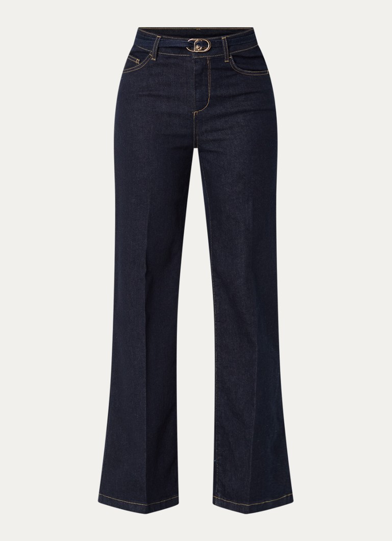 Liu Jo Dames High waist flared fit jeans met gekleurde wassing in de kleur Wit