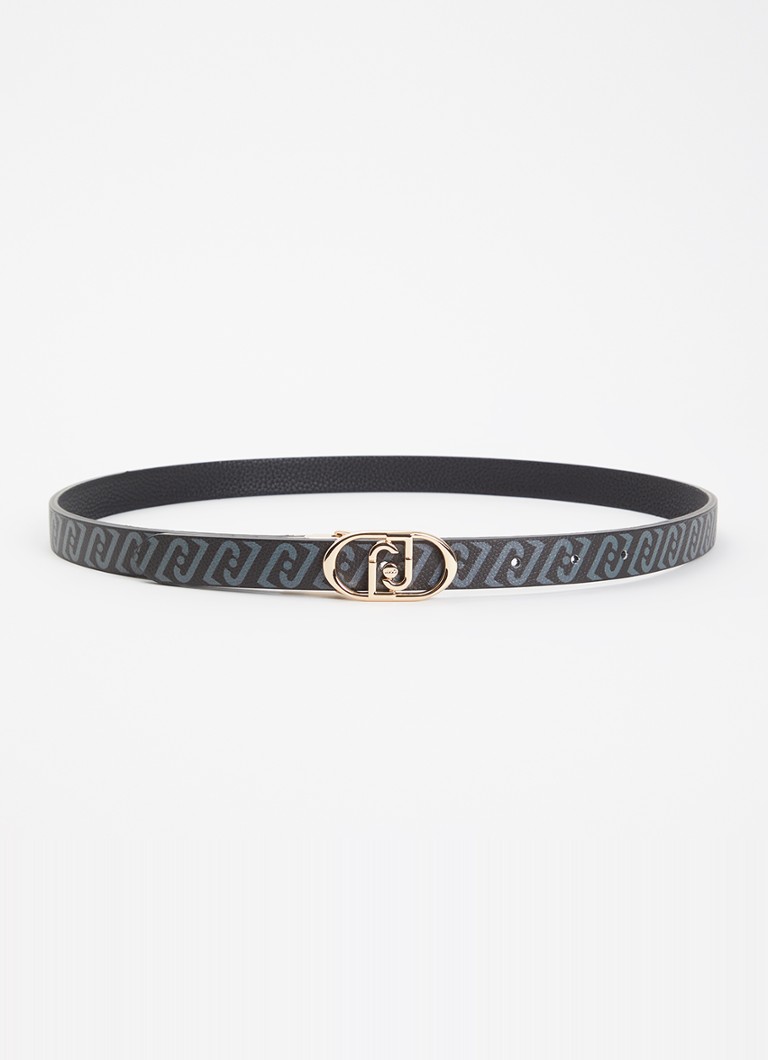 Liu Jo Dames Reversible riem met logoprint in de kleur Zwart