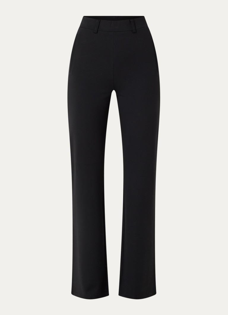 Liu Jo Dames High waist straight fit pantalon met stretch in de kleur Zwart
