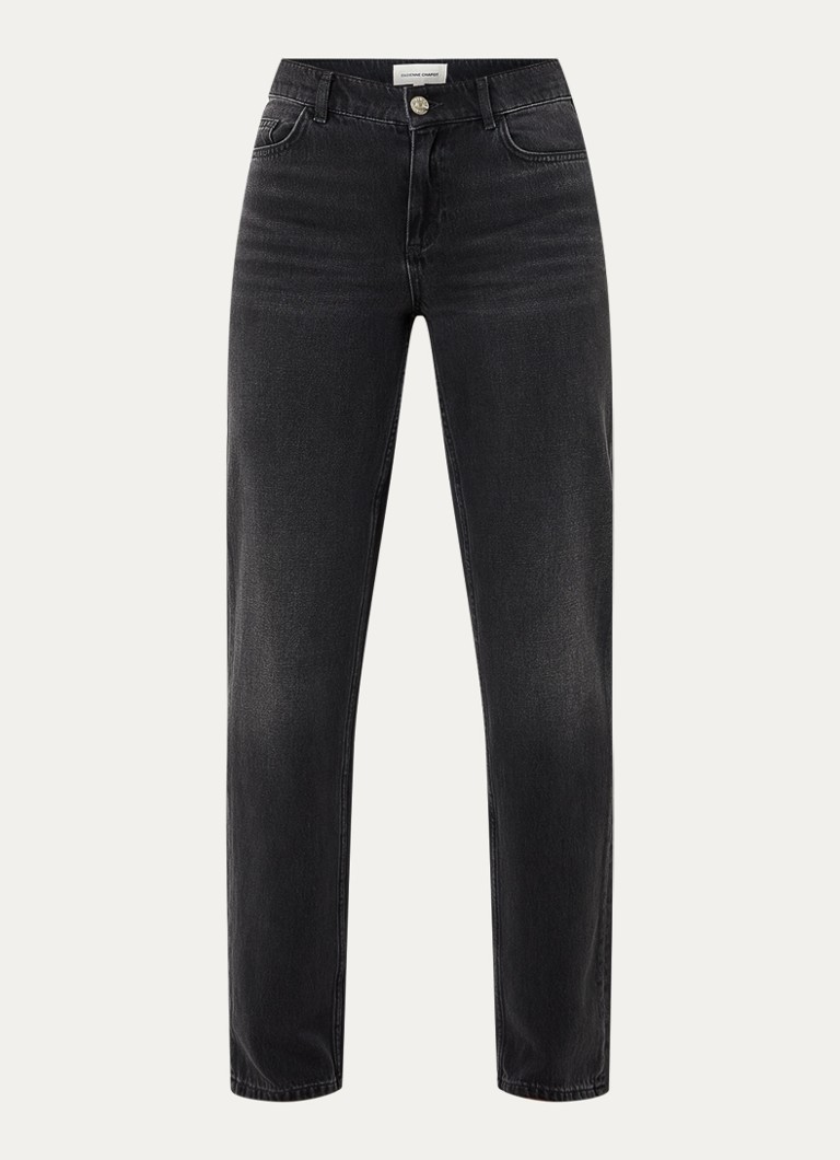 Fabienne Chapot Dames Marie mid waist straight leg jeans met gekleurde wassing in de kleur Zwart