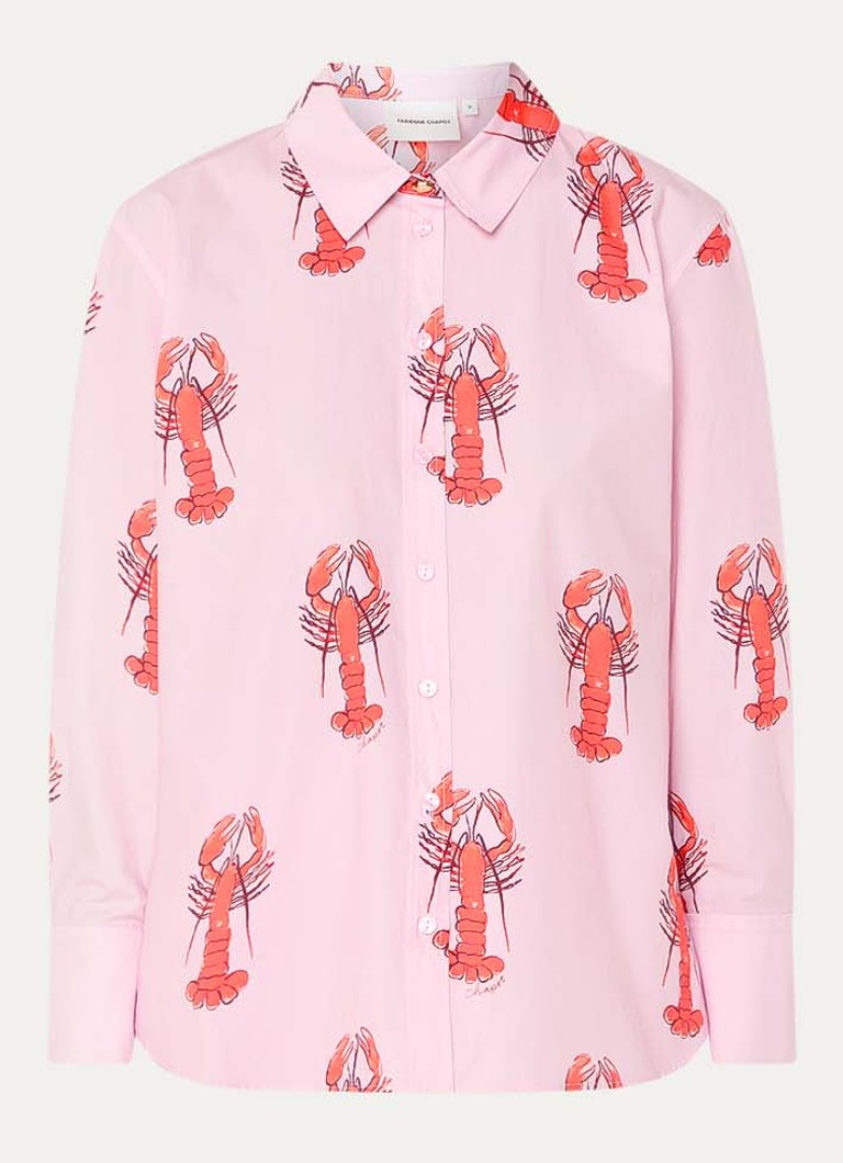 Fabienne Chapot Dames Tony blouse met print in de kleur Roze